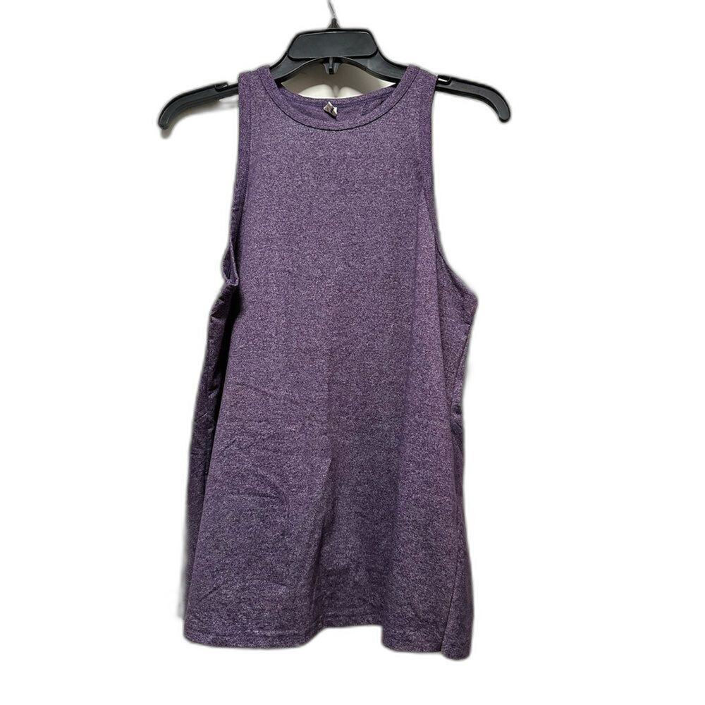 Cyanstyle Workout Yoga Tank Top Size M Open Back Purple (137)